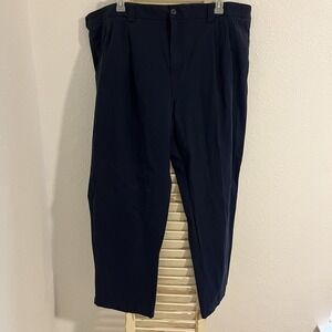 HB Harbor Bay Continuous Comfort Flat Front Pants Men's Size 50x30 Big Man Navy